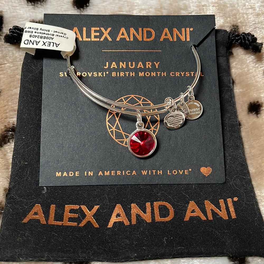 Alex and Ani bracelet with Swarovski Birthstone Crystal.  Never worn